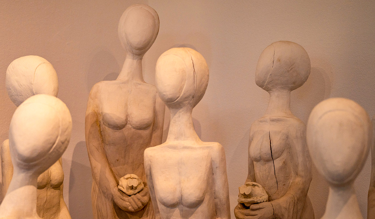 Art pice of the multi-talented local artist Susanne Demåne in southeast Sweden