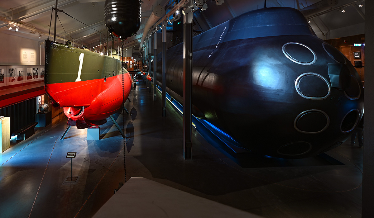 The Submarine Hall at The Swedish Naval Museum, one of the most visited attractions in South Sweden